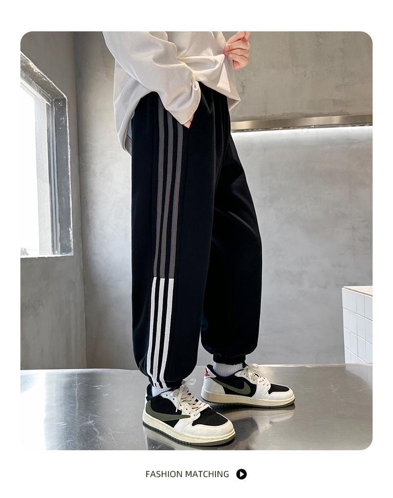 Spring & Autumn 2023 Boys' Casual Korean-Style Sports Pants - Available In Medium and Large Sizes