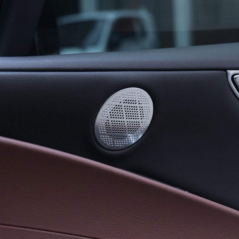 For Genesis G80 -2026 Stainless Steel Car A-Pillar Tweeter Covers Door Speaker Trim Car Accessories LHD/RHD