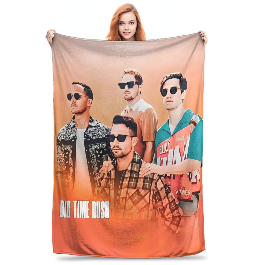 BTR In Real Life Worldwide 2025 Tour Blanket Quality Warm Throw Blanket Winter Kids Outdoor Fluffy Bedspread
