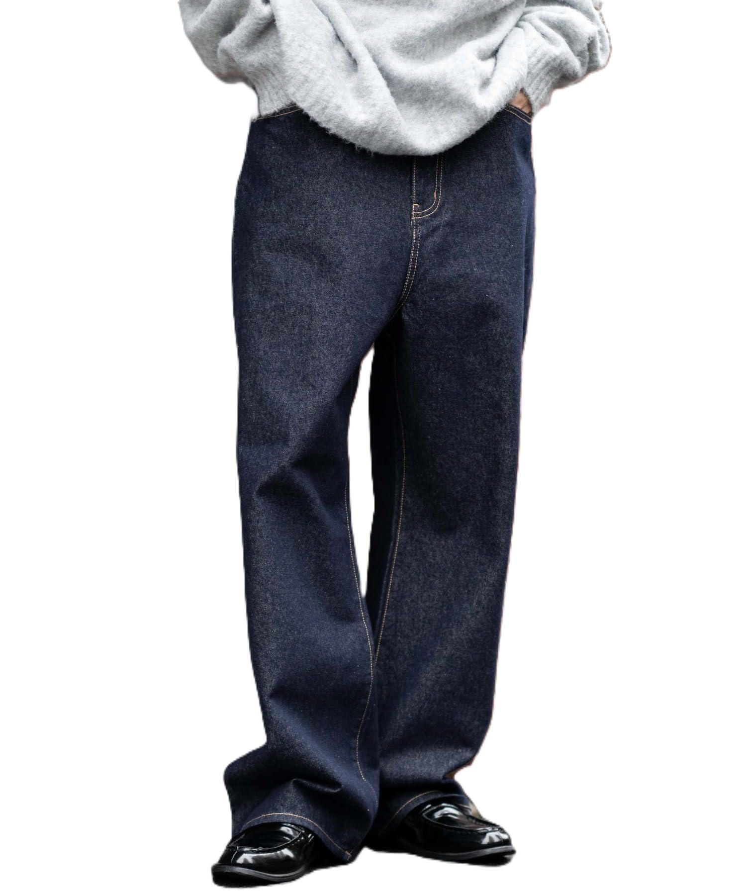 WEGO Baggy Denim Denim Indigo Men s Pants, Medium,