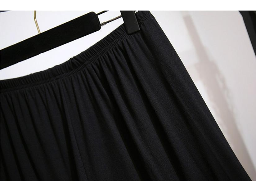 Plus Size Women's Cotton Casual Shorts - Elastic Waist, Anti-Exposure, Loose Fit, Summer Wear