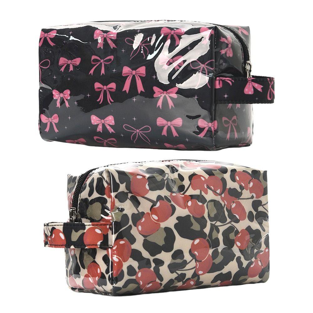 Large Capacity Toiletry Storage Bag Printed Style Women Storage Pouch Daily Travel