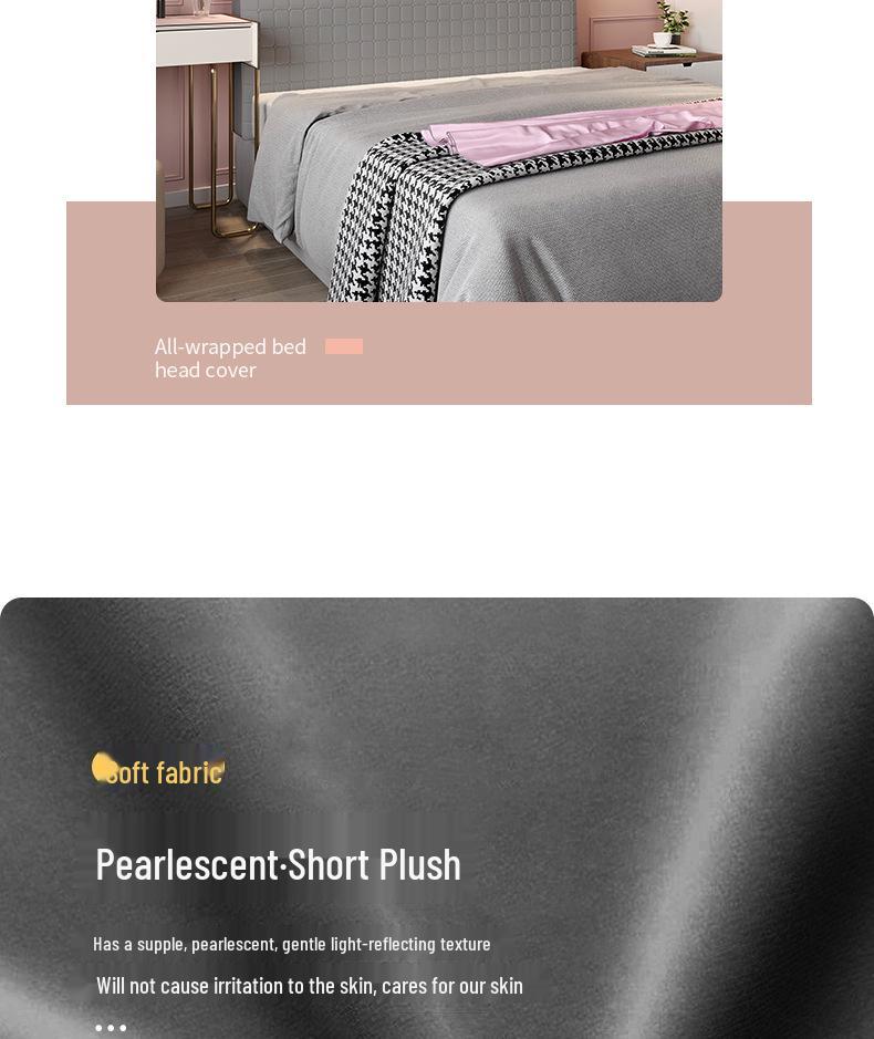 Bedside Cover - Solid Color, Universal Fit, All-Season Cotton Dust Protector