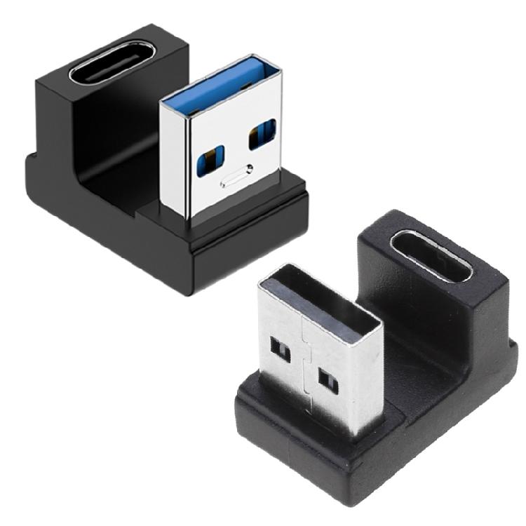 Type C Female To USB 3.0 Male Converter 10Gbps Type C To USB 3.0 90 Degrees