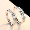 925 Silver Couple Ring, A Pair of Fashionable Diamond-set Open Rings, Simple Jewelry. 2026