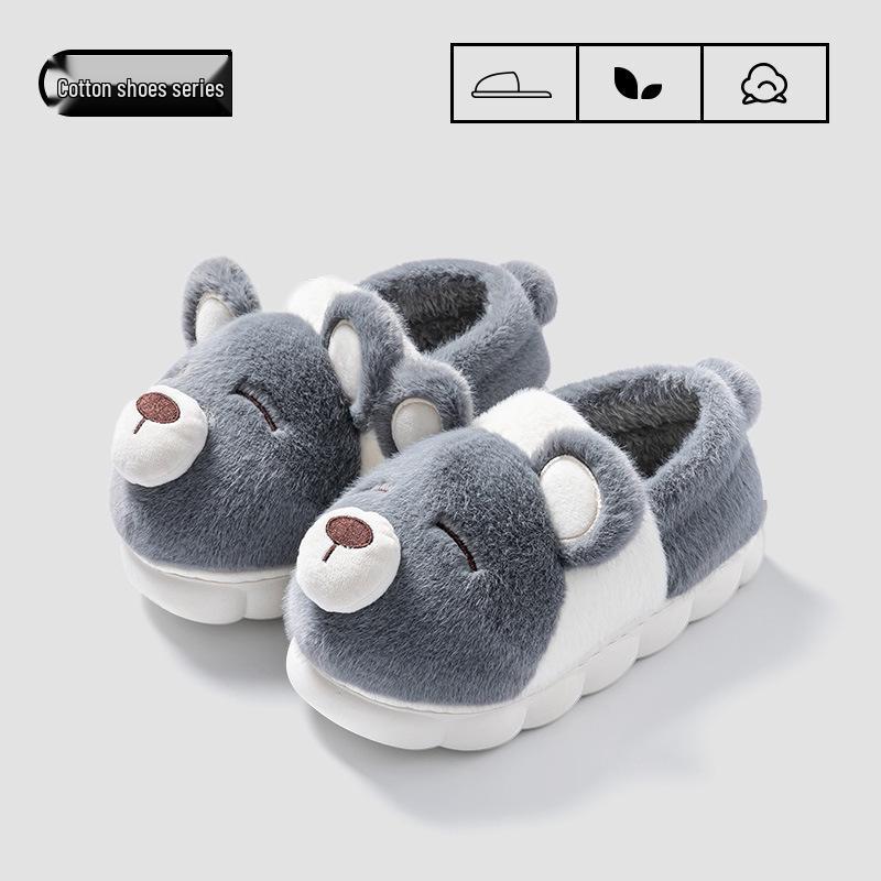 

Мужские и женские зимние 2024 плюшевые хлопковые тапочки на толстой подошве - Пушистые, уютные, послеродовые теплые туфли Size 43-44 серый