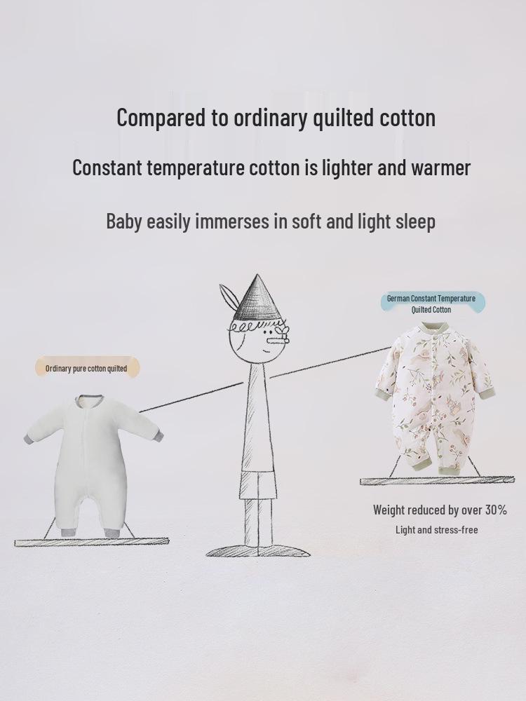 Class A Baby Romper: Temperature-Regulating Silk for Spring & Autumn, Warm Outerwear for Newborns