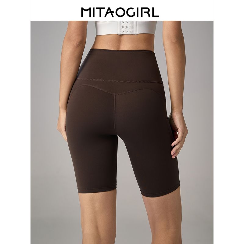 Mitaogirl Kendall Yoga Pants Women High Waist Buttock Lifting Running Sports Shorts Outer Wear Pilates Fitness Pants