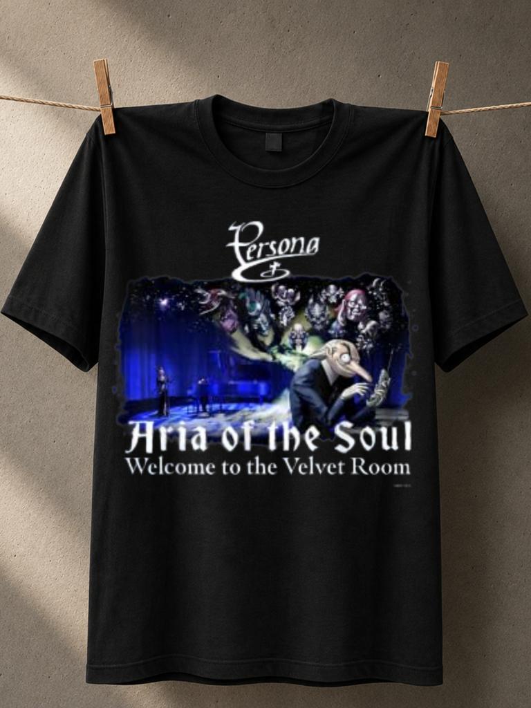Persona 5 Velvet Room Stage Collage With Igor Character Blue Fantasy Scene And Gothic Gameinspired Unisex All TShirt