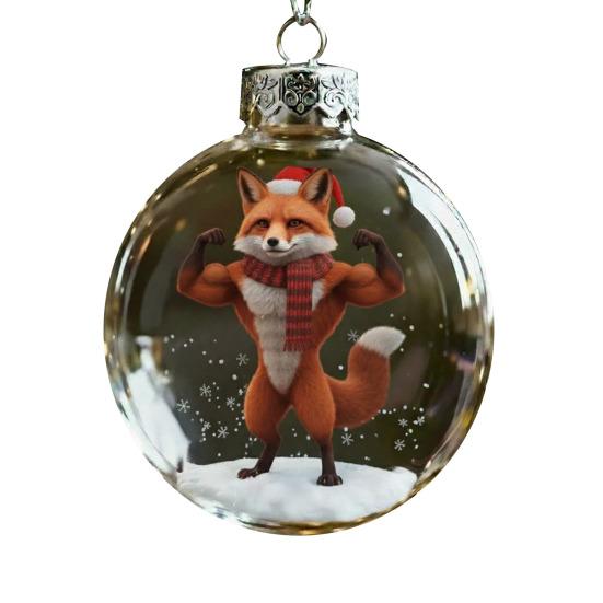 Festliche Tierornamente Weihnachtsbaumschmuck Klare Plastik-Weihnachtskugeln für Heim-Spaß-Partydeko