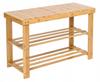 Milos Shoe Rack Bench With Shelves - Bamboo