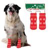 2 páry Vánoční Zimní Psí Ponožky Teplé Psí Ponožky Štěňata Venkovní Chrániče Tlapek pro Mazlíčka K Oblékání