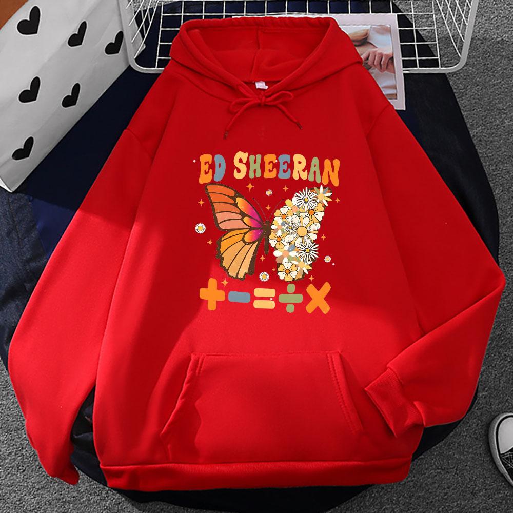 Ed Sheeran 2023 Tour Hoodie Mode Ästhetik Sweatshirt Lässige Streetwear für Männer/Frauen Kleidung Winter Fleece Rundhals Pullover