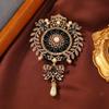 Neue Brosche im Barock-Stil mit Schleife, Vintage Hofblüte, Strass-Anhängerbrosche