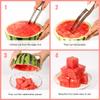 304 Stainless Steel Watermelon Cube Cutter Portable Watermelon Slicer Safe Watermelon Fruit Knives Kitchen Fruit Cutting Fork