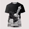 Neues Herren T-Shirt 3D-Druck Internationale Schachgrafik T-Shirts Sommer Lustig Harajuku Rundhals Oberteil Herren Kinder Mode Lässige T-Shirts