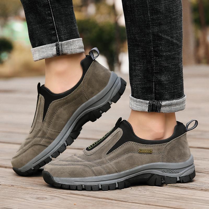 Zapatos de exterior para hombre de gran tamaño, zapatillas de deporte, zapatos de cuero de ante, zapatos de senderismo para hombre