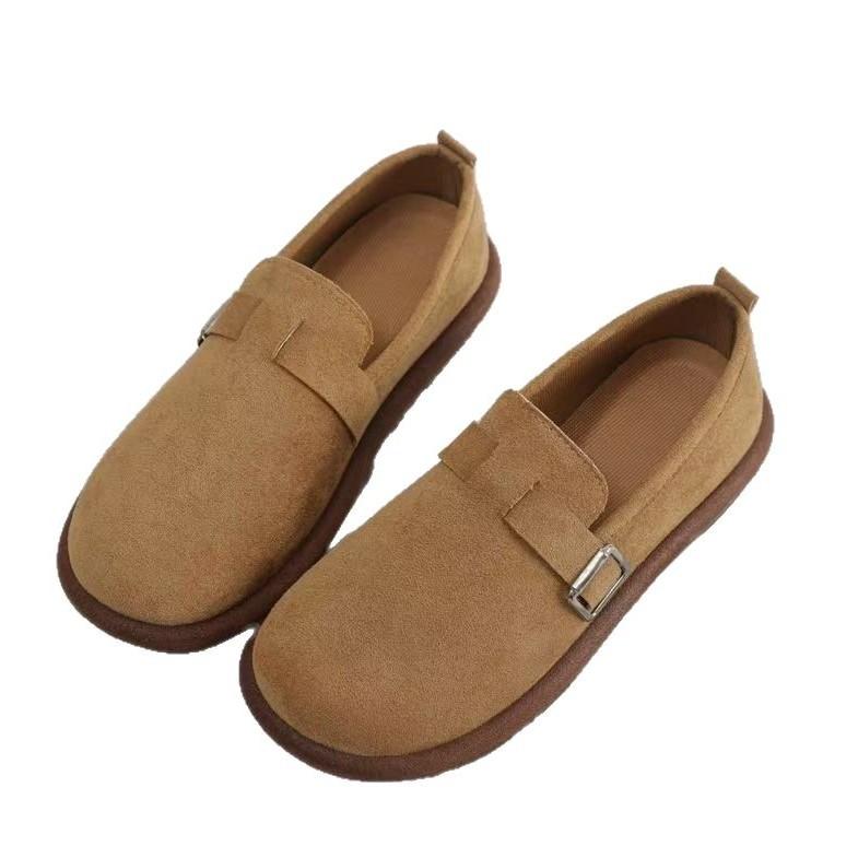 New Doudou Shoes Women's Low-top Breathable Single Shoes Spring and Autumn Casual One-pedal Soft-soled Mother Shoes