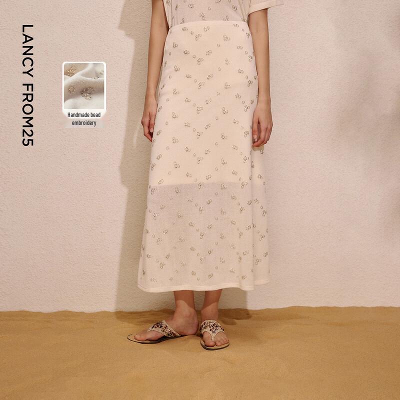 Lanzhi Artist Collaboration Heavy Beaded Long Skirt M