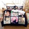 Sci-Fi Musical Anime Style Duvet Cover + 2 Pillowcases, ALIEN STAGE Printed Bedding Set Soft Material Holiday Birthday Gift
