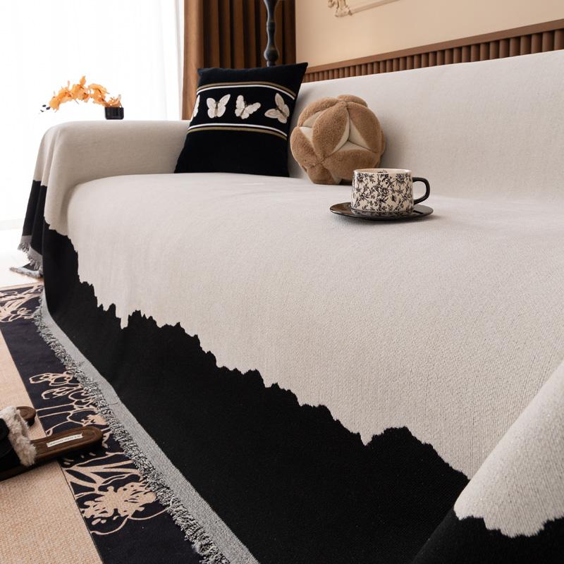 New Chenille Sofa Cover Anti Cat Scratch Blanket White Grey Sofa Towel for Living Room Furniture Decor Tapestry Couch Cover