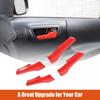Red ABS Interior Inner Door Handle Cover Trim For Toyota Tacoma 2016-