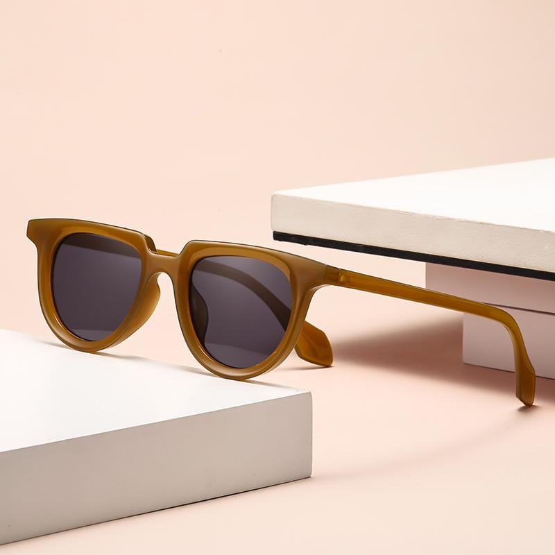 New Retro Sunglasses American Small Frame Glasses Plain Fashion Versatile Sunglasses 3036