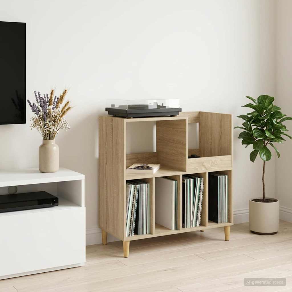 Record Player Stand Sonoma Oak 82 X 39.5 X 82.5 Cm