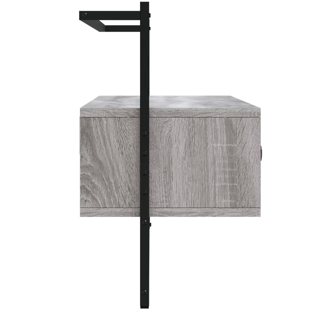 TV Wall Cabinet Gray Sonoma 100.5 x 30 x 51 cm Particleboard