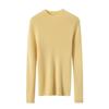 Women's Slimming Pure Cashmere Ribbed Pullover Sweater - Solid Color, Half-High Neck Knitwear