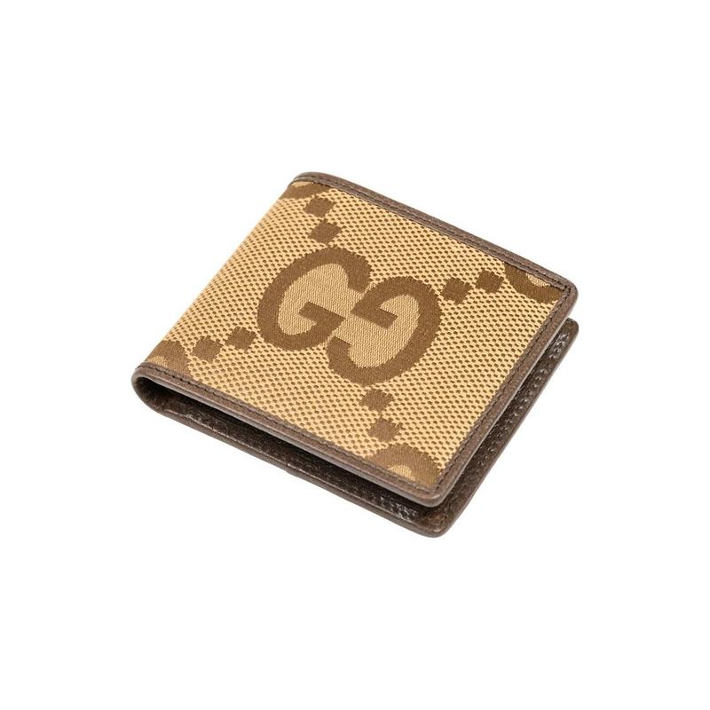 Gucci Double G logo flip closure canvas canvas bag wallet women's brown