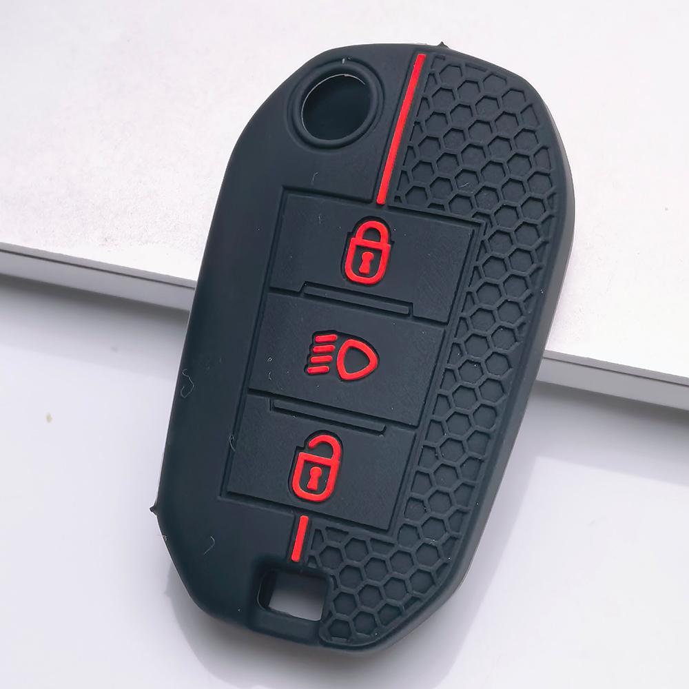 Key Fob Cover for Peugeot 3008 308 208 508 C4 Picasso Anti-Scratch Surface Shockproof Structure Soft Grip Texture Easy Install Design