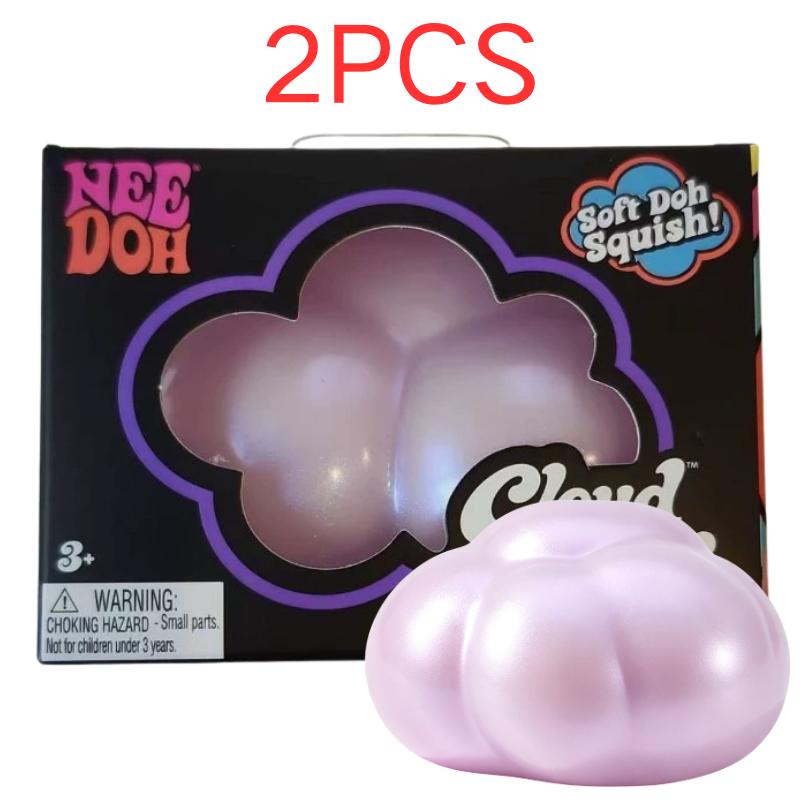 Schylling Needoh Cloud Pleaser Slow Rise Cube Squishy, Stress Relief Squeeze Blind Box Fidget Toy For Adhd Anxiety