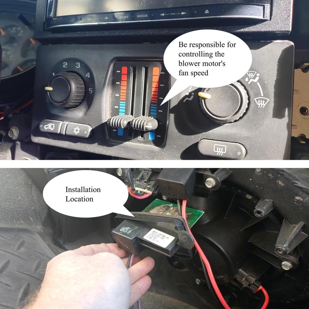 HVAC Blower Motor Resistor Compatible With 1999-2006 Chevy Silverado GMC Sierra 1500 2500 3500 2000-2002 Yukon XL Blower Motor Fan Resistor Replaces#