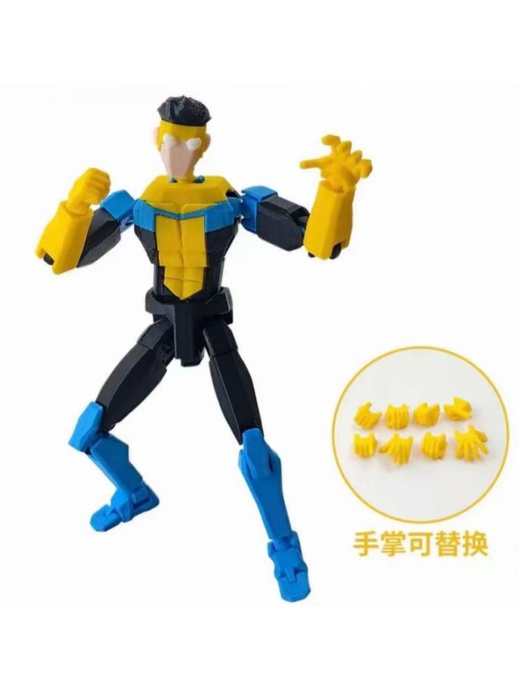 3D Printed Invincible Boy Invincible Mark Titan13 T13 Dummy13 Multi-Jointed Movable Action Figure Desktop Ornament