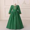 Dark Green Long Sleeve Princess Dress - Middle Eastern Muslim Holiday Attire