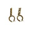 Christian Dior For both ears Swing Dior Evolution Gold Plated DIOR Letter Curb Hoop Earrings Pierce gold Gold Plated Women Used