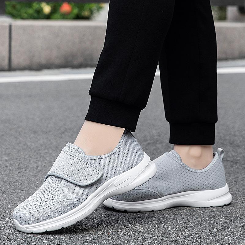 Dames Vulkaniserte Sko Ortopedi Brede Føtter Hovne Gåsko Hallux Valgus Justering Pustende Diabetessko for Kvinner