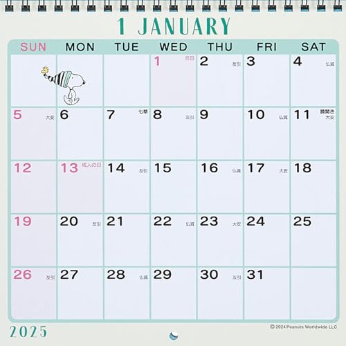 Sanrio Wandkalender M 2025 Snoopy Wandbehang 452734