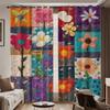 Floral Blackout Curtains: Printed Fabric Curtains for Bedroom & Balcony, Heat Insulation & Sunshade