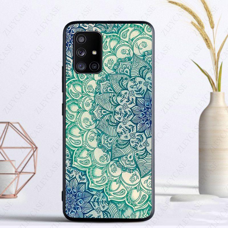 Mandala Flower Phone Funda For Samsung Galaxy A13 A53 A11 A12 A32 A22 A52S 5G A10S A41 A42 A33 A20E A30S A40 A51 A71 A21S Cases
