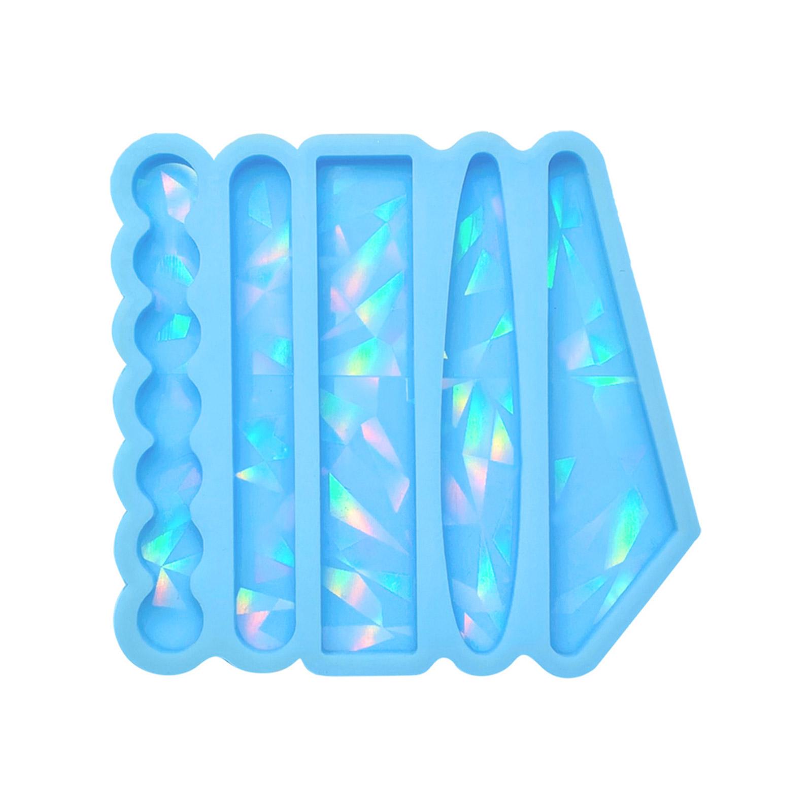 

Colorful Holographic Hair Clip Resin Mold Hair Clips Silicone Mold for DIY Craft Crystal Epoxy Mold Jewelry Casting Mold 1 синий