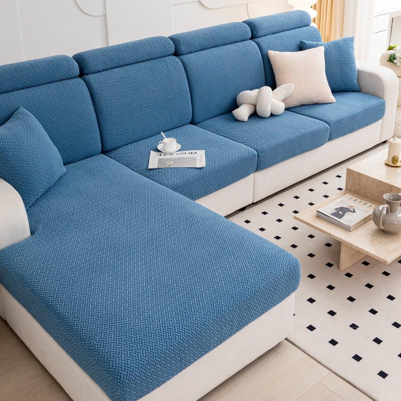 

Elastic sofa cover, pet friendly, all season universal sofa cover, simple modern style anti slip sofa cover, sofa cover, living Back Cover M синій