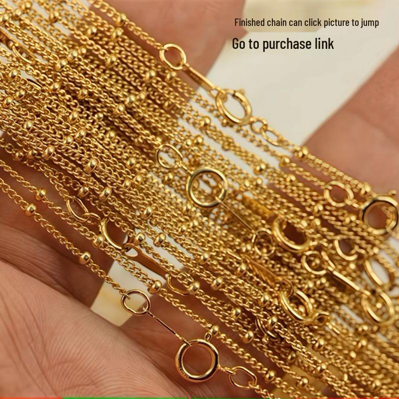 14K Gold Filled Bean, Spacer, Cross, Bead, and Firefly Chain for DIY Jewelry.