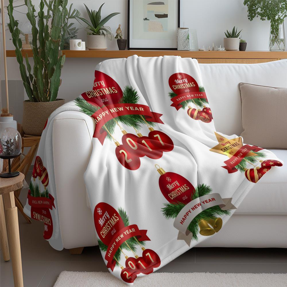 Soft Throw Blanket Cozy Flannel Fleece Warm Home Decor Bedspread Living Room Dorm Room Gift Christmas Pattern Design