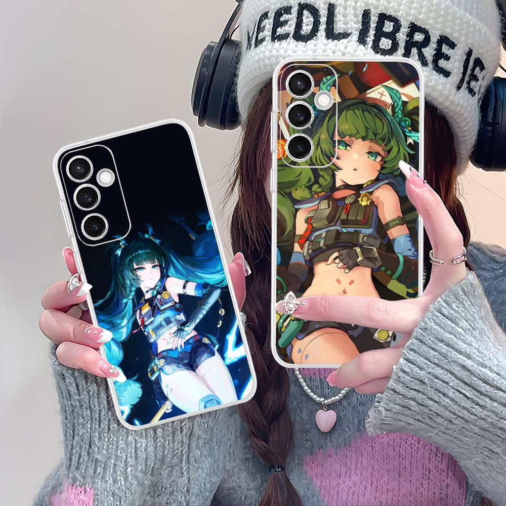 Zenless Zone Zero QingYi Phone Case for Samsung Galaxy S25 S24 S23 S22 S21Plus FE Ultra Clear Colorful Cover Pretty Cellphones