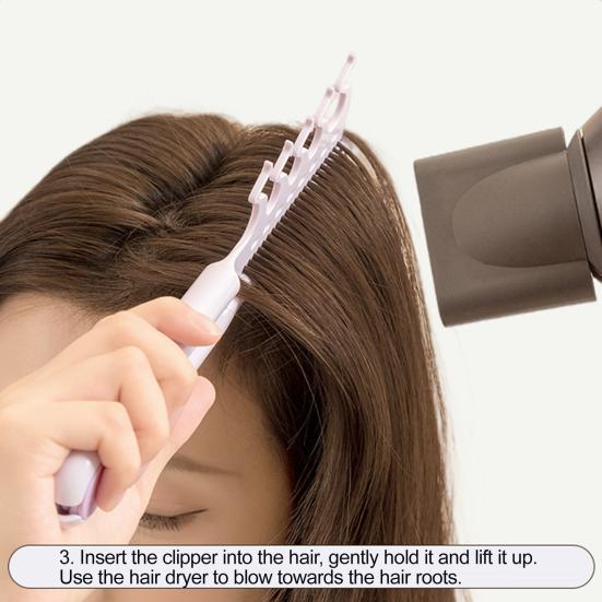 2-In-1 Hair Comb with Long Handle V-shaped Fluffy Hair Comb Anti-static Thin Thick Curly Long Hair Comb Women Hair Styling Detangling Comb