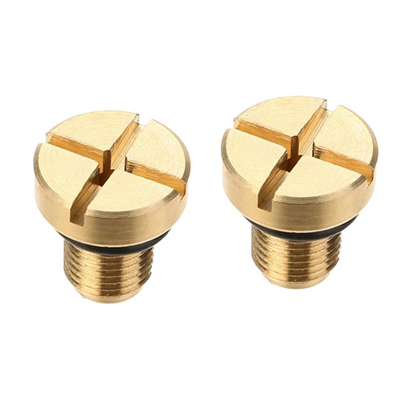 2 Pcs 17111712788 Radiator Overflow Coolant Expansion Tank Bleeder Screw Gold Parts Accessories For BMW E36 E39 E46 Etc