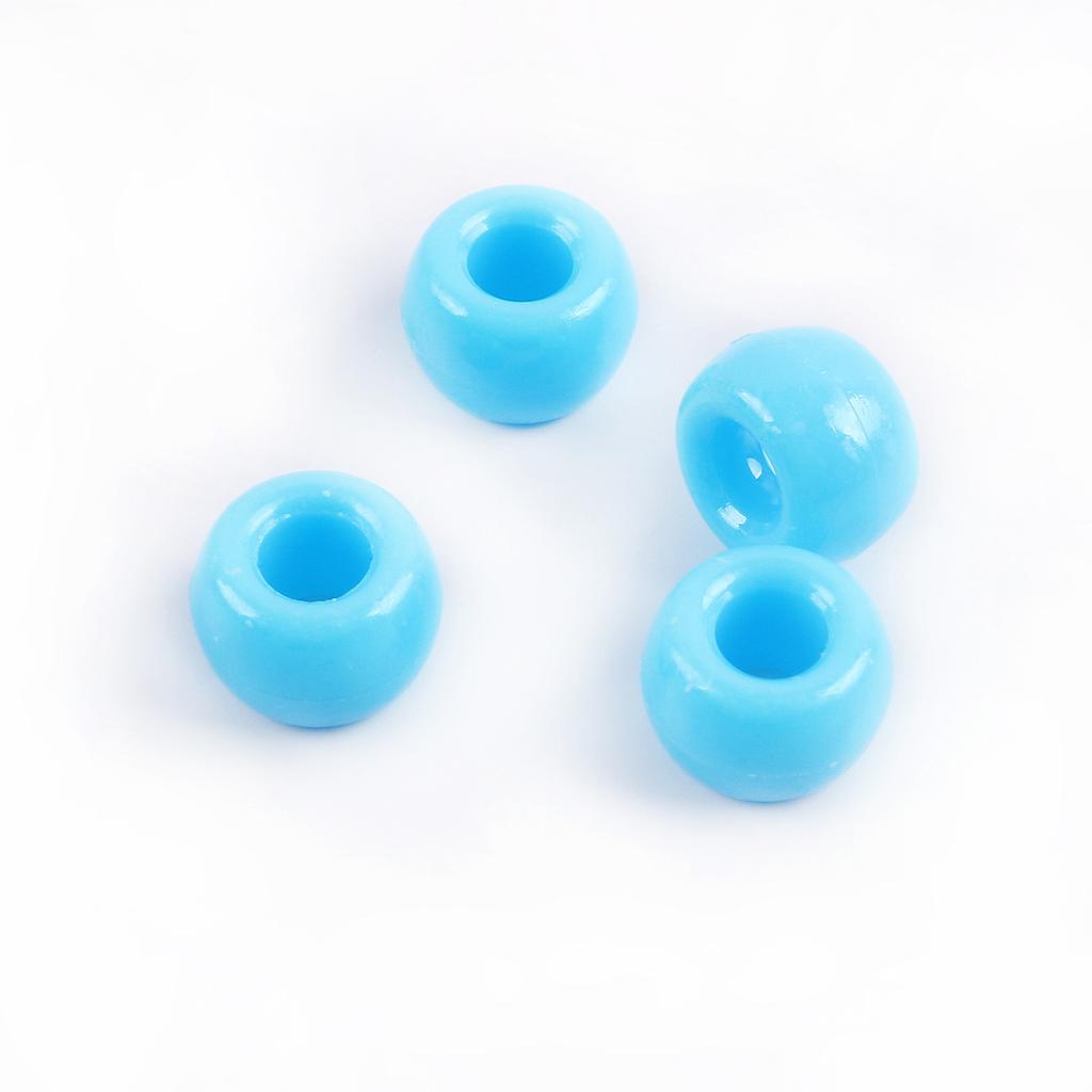 Acrylic Pony Beads Large Hole Beads Dreadlocks Solid Color Bucket Beads Diy Mobile Phone Chain Necklace Loose Beads Jewelry Accessories