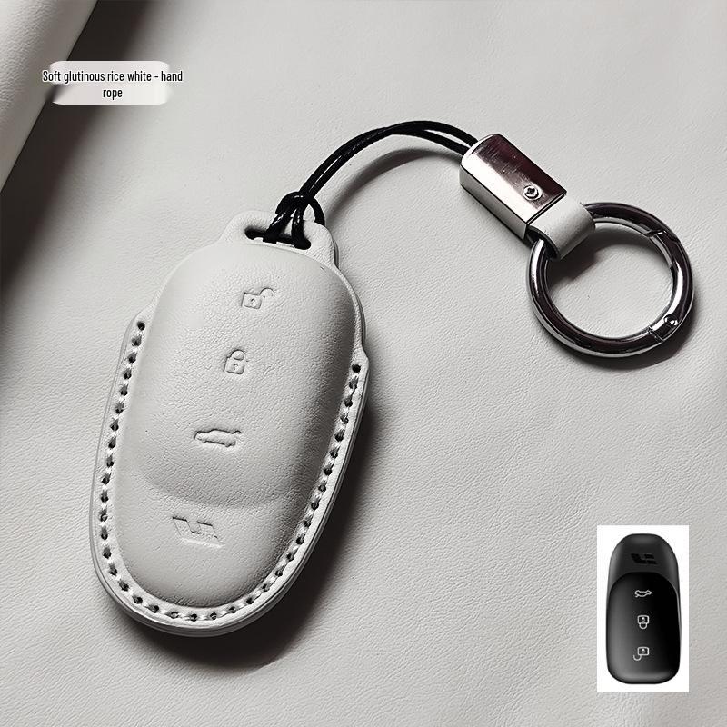 Genuine Leather Key Case for Ideal I6 L9MAX/L8/L7/L6/ONE/Mega - High-End with Buckle Shell